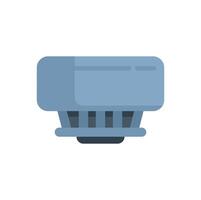 Smoke detector hanging on ceiling detecting smoke vector