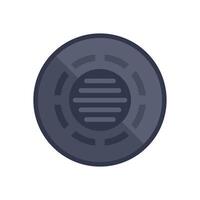 Smoke detector mounted on ceiling protecting from fire vector
