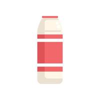Plastic bottle packaging showing dairy product with blank label for branding vector