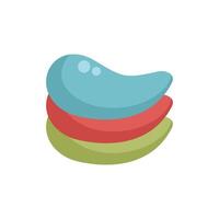 Colorful slime blobs stacked on top of each other vector