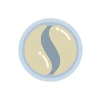 Blue and beige swirl pattern marble for playing games vector