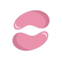 Pink collagen eye patches for reducing wrinkles and dark circles vector