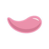 Pink eye patch showing its adhesive side vector
