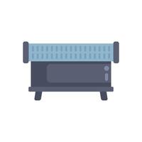 Professional coffee machine with filter holding a portafilter for espresso making vector