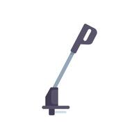 Modern brush cutter showing cutting part on white background vector