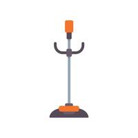 Modern brush cutter standing upright isolated on white background vector