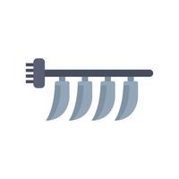 Cultivator tines showing sharp blades for agricultural work vector