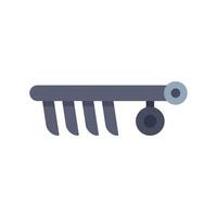 Cultivator machine for plowing soil in agriculture work vector