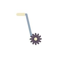 Manual push cultivator standing on white background vector