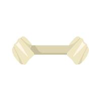 Dog bone chewing treat lying horizontally isolated vector