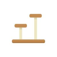 Cat tree with two levels providing entertainment and relaxation vector
