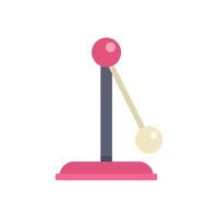 Newton cradle showing conservation of momentum and energy vector