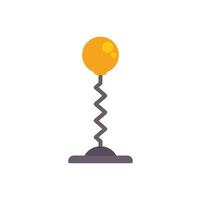 Yellow punching ball standing on spring on white background vector
