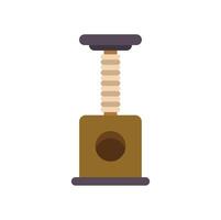 Cat scratching post with platform and sisal rope for sharpening claws vector