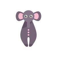 Cute cartoon elephant standing with big ears and buttons vector