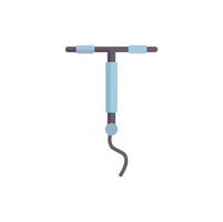 Hormonal intrauterine device iud contraception method showing t shape vector