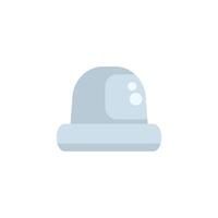 Grey ufo spaceship hovering in sky flat icon vector