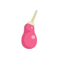 Pink rubber medical enema using flat design style vector
