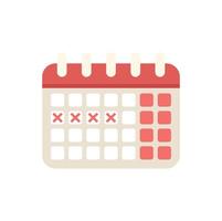 Calendar showing week with marked days highlighting important dates vector