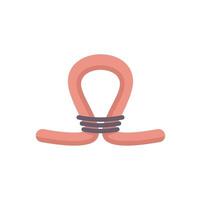 Tightly secured loop of rope with string tied around it vector