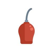 Red enema syringe with soft tip for medical use vector