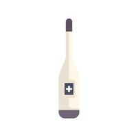 Digital medical thermometer showing high temperature icon vector