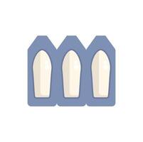 Blister pack containing three suppositories for medical use vector