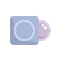 Minimalist icon of a security camera recording vector