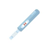 Positive pregnancy test showing two red lines vector