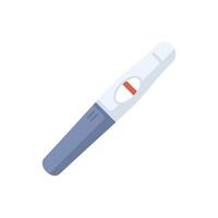 Pregnancy test showing positive result with two lines vector