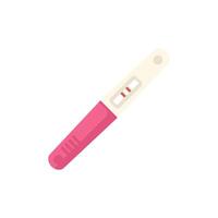 Positive pregnancy test result showing two lines vector