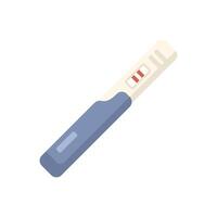 Positive pregnancy test showing two red lines vector