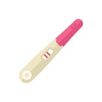 Positive pregnancy test result showing two red lines vector