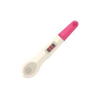 Positive pregnancy test showing two lines result vector