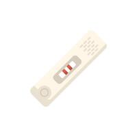 Positive pregnancy test result showing two red lines vector