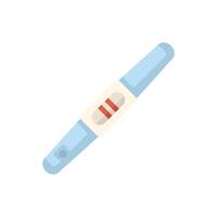 Positive pregnancy test result showing two red lines vector