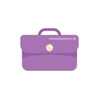 Purple briefcase representing business and finance concepts vector