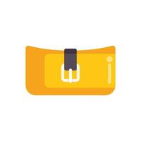 Yellow wallet with money and credit card inside showing through vector