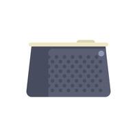 Smart speaker using voice control technology playing music vector