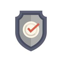Security shield with check mark giving protection and safety vector