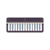 Electronic keyboard synthesizer showing musical keys for playing vector