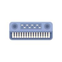 Electronic piano keyboard synthesizer showing music concept vector
