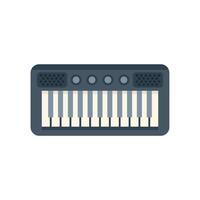 Modern synthesizer keyboard showing musical instrument concept vector