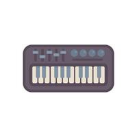 Electronic keyboard synthesizer showing musical creativity vector