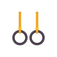 Pair of gymnastic rings hanging on white background vector
