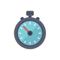 Stopwatch measuring time passing by with second hand moving vector