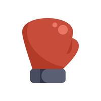 Red boxing glove standing up on white background vector
