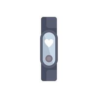 Smart watch displaying heart rate icon in flat design vector