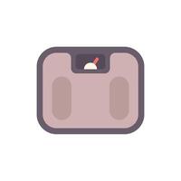 Bathroom scale displaying weight loss progress icon vector