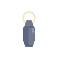 Electronic key fob hanging on ring with copy space vector
